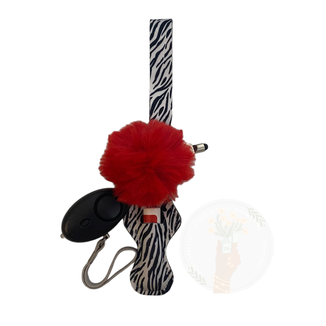 ZEBRA PRINT SELF-DEFENSE KEYCHAINS A4