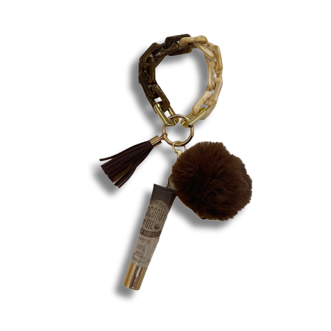 TAN & BROWN FASHION KEYCHAIN